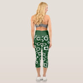 Grüner weißer Diamant Form Grüner weißer Diamantsc Capri Leggings (Rückseite)