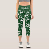 Grüner weißer Diamant Form Grüner weißer Diamantsc Capri Leggings (Vorderseite)
