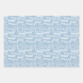 Grüner weißer Inspirationsfrieden Geschenkpapier Set (Vorderseite 3)