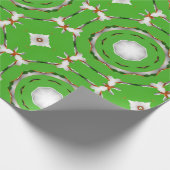 Grüner weißer Kreis Geschenkpapier (Ecke)