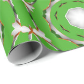Grüner weißer Kreis Geschenkpapier (Rolleneckpunkt)