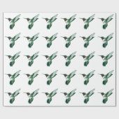 Grüner, weißer, roter Flattern-Kolibri Geschenkpapier (Flach)