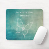 Grüner Weißer Schmetterling Mousepad (Mit Mouse)