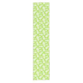 Grüner weißer Tabellenläufer der Ananas Kurzer Tischläufer