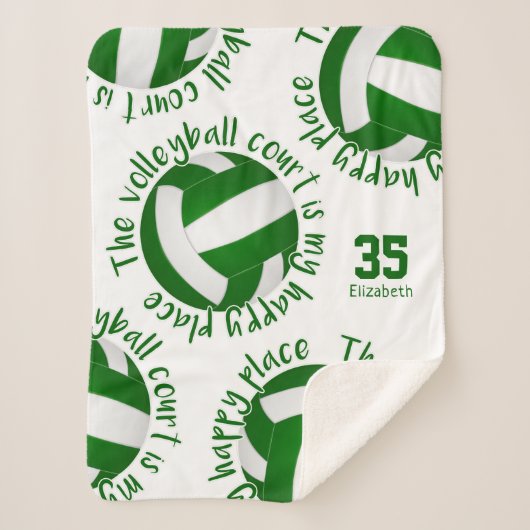 Grüner, weißer Volleyballplatz Sherpadecke (Vorderseite)