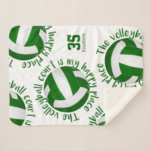 Grüner, weißer Volleyballplatz Sherpadecke (Vorderseite (Horizontal))