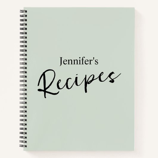 Grüner Weißrezept Notizblock (Vorderseite)