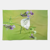 Grüner Weißschmetterling Geschirrtuch (Horizontal)