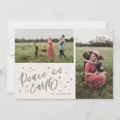 Grüner Weltfrieden Weihnachten Zwei Fotos (Vorderseite)