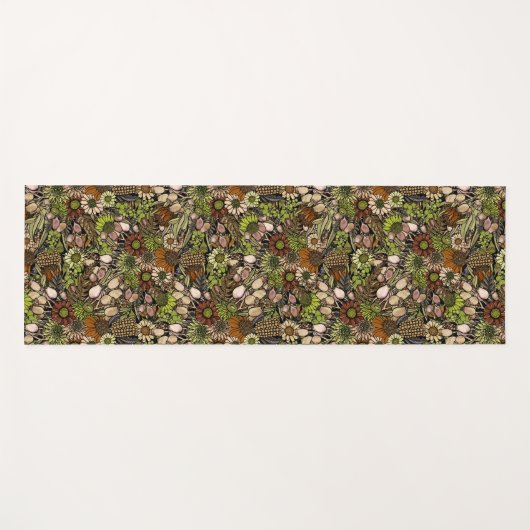 Grüner Wildblume Garten Yogamatte (Vorderseite (Horizontal))