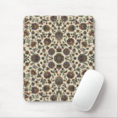 Grüner Wildblumen-Tapisseriespiralerahmen Mousepad (Mit Mouse)