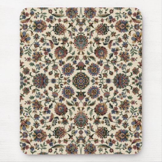 Grüner Wildblumen-Tapisseriespiralerahmen Mousepad (Vorne)