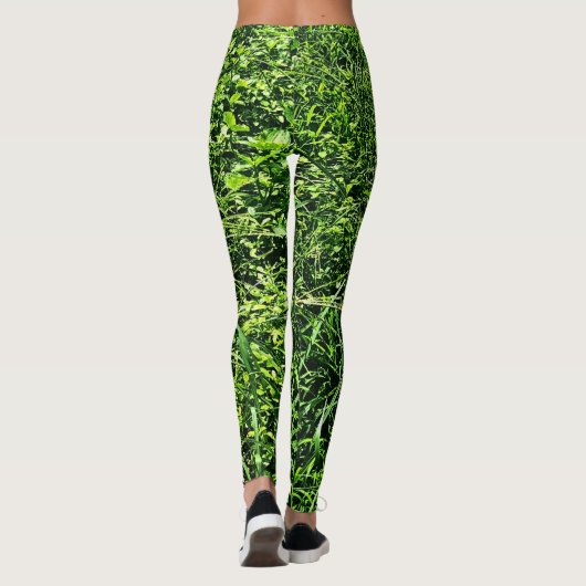 Grüner Wildgraswald Leggings (Rückseite)