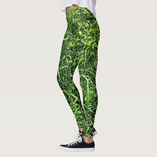 Grüner Wildgraswald Leggings (Links)