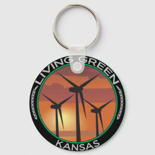 Grüner Wind Kansas Schlüsselanhänger