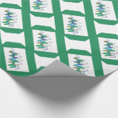 Grüner Wirbelsturm Geschenkpapier (Ecke)