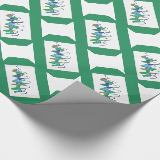 Grüner Wirbelsturm Geschenkpapier (Ecke)