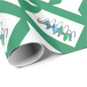 Grüner Wirbelsturm Geschenkpapier (Rolleneckpunkt)