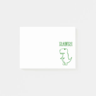 Grüner wütender T Rex Dino Post-it Klebezettel
