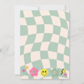 Grüner Y2K-Schlaf über Geburtstag Einladung (Rückseite)