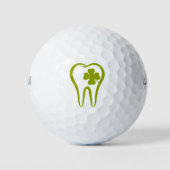 Grüner Zahnarzt | Lucky Teeth Golfball (Vorderseite)