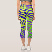 Grüner Zebra Capri Leggings (Rückseite)