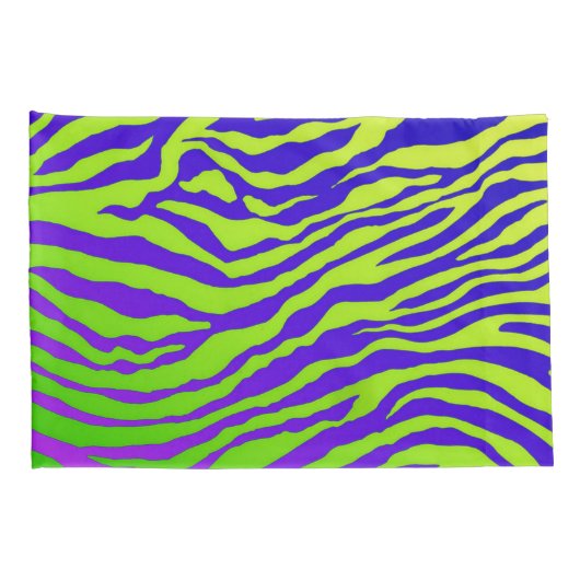 Grüner Zebra Kissenbezug (Rückseite-Rechts)