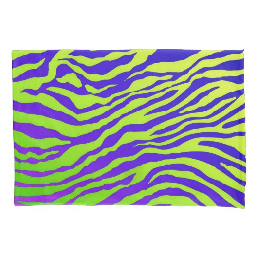 Grüner Zebra Kissenbezug (Vorderseite-Links)