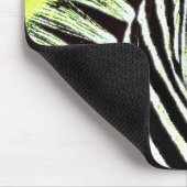 Grüner Zebra-Kopf Mousepad (Ecke)