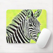 Grüner Zebra-Kopf Mousepad (Mit Mouse)