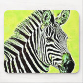 Grüner Zebra-Kopf Mousepad (Vorne)