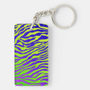 Grüner Zebra Schlüsselanhänger