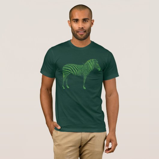 Grüner Zebra T-Shirt (Vorne ganz)