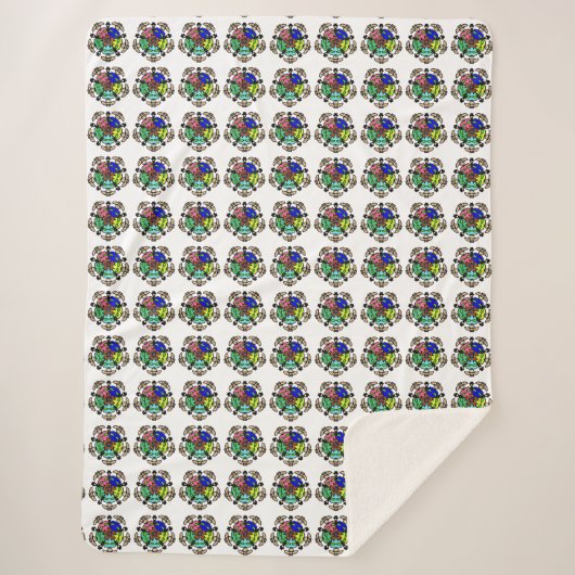 Grüner Zen-Garten Sherpadecke (Vorderseite)