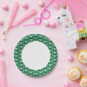 Grüner Zick Pappteller (Party)