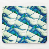 Grüner Zickzack oder Sägen auf intensivem Zyan bis Mousepad (Vorne)