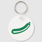 Grüner Zucchini Schlüsselanhänger (Vorderseite)