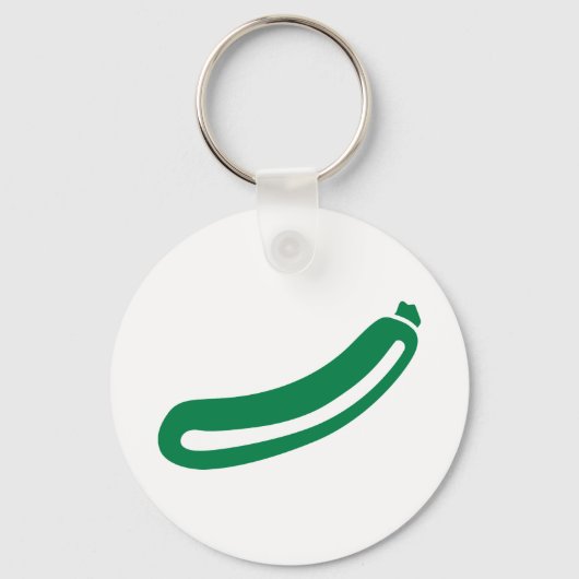 Grüner Zucchini Schlüsselanhänger (Vorderseite)