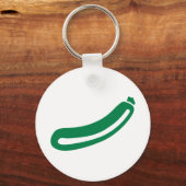 Grüner Zucchini Schlüsselanhänger (Vorderseite)