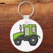 Grüner Zuchttraktor Schlüsselanhänger (Vorderseite)