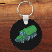 Grüner Zuchttraktor Schlüsselanhänger (Vorderseite)