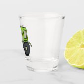 Grüner Zuchttraktor Schnapsglas (Rechts)