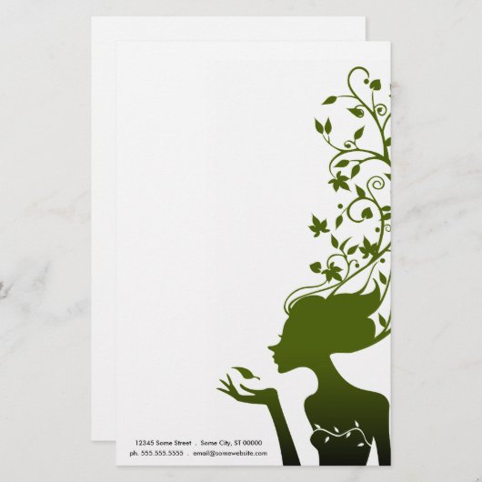 grüner Zucker Briefpapier (Vorne/Hinten)