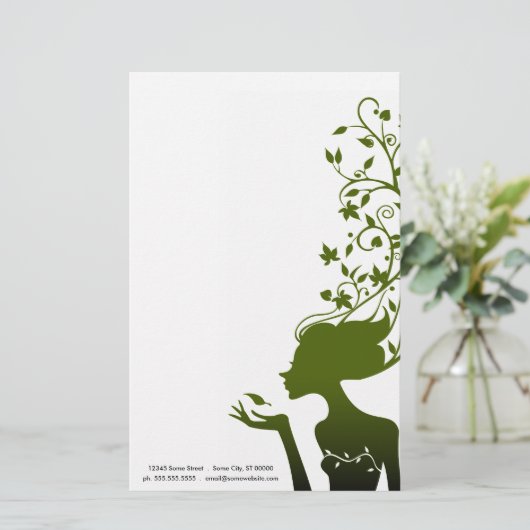 grüner Zucker Briefpapier (Stehend Vorderseite)