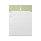 Grüner Zuckerguss Backen Rezept Notepad Notizblock (Rotiert)