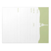 Grüner Zuckerguss Backen Rezept Notepad Notizblock (Vorderseite)