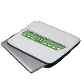 Grüner Zug Laptopschutzhülle (Vorne Knopf)