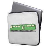 Grüner Zug Laptopschutzhülle (Vorderseite Links)