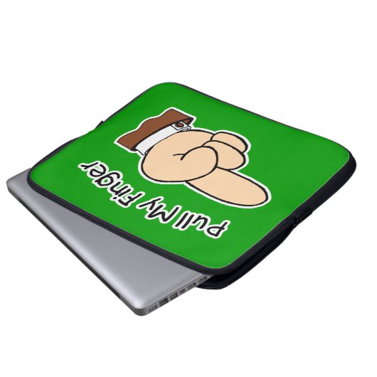 Grüner Zug meine Finger-Elektronik-Tasche/Hülse Laptopschutzhülle (Vorne Knopf)