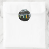 Grüner Zug Runder Aufkleber (Tasche)